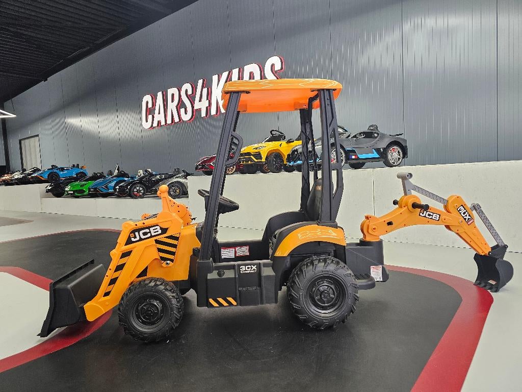 Kindertractor JCB - laad/graaf combinatie - 12 volt - RC, Ophalen of Verzenden, Nieuw, Afstandsbediening