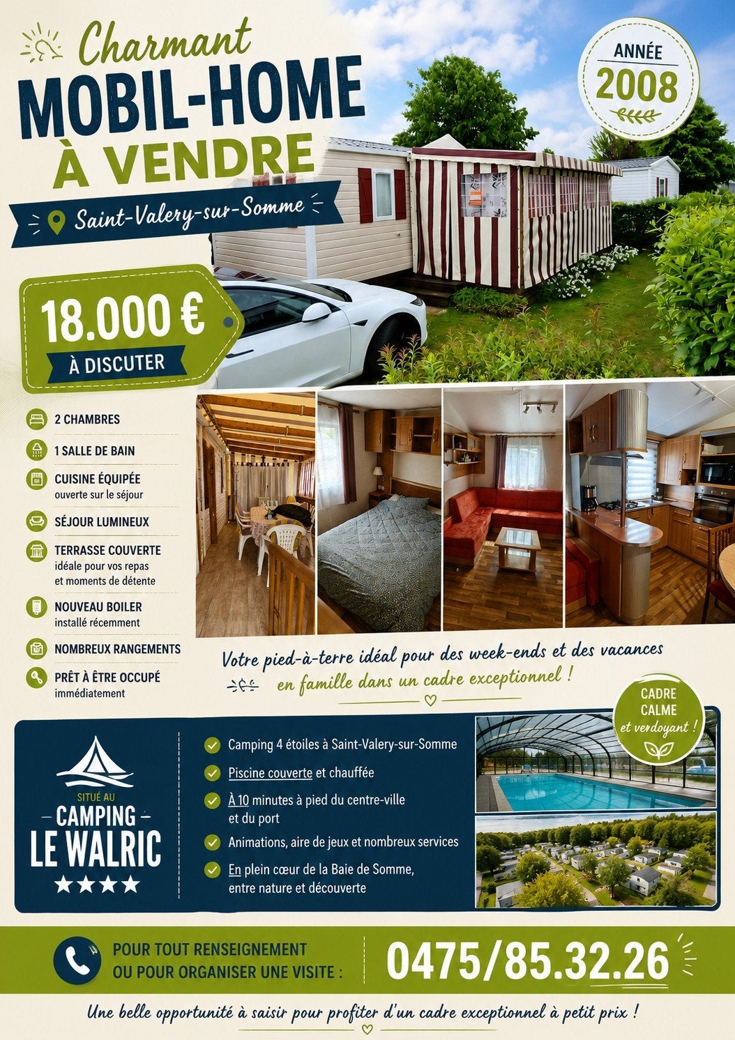 Bungalow à vendre à Saint-Valery, Immo, Étranger, France, Terrain ou Parcelle, Parc de loisirs, Ventes sans courtier