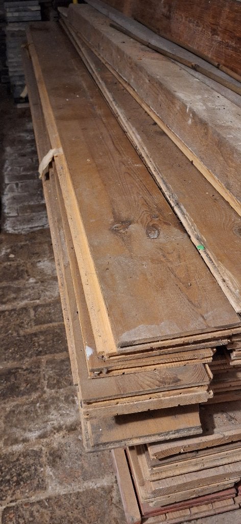 Partij grenen hout parket, Bricolage & Construction, Bois & Planches, Utilisé, Planche, Pin, 250 à 300 cm, Moins de 25 mm, Enlèvement