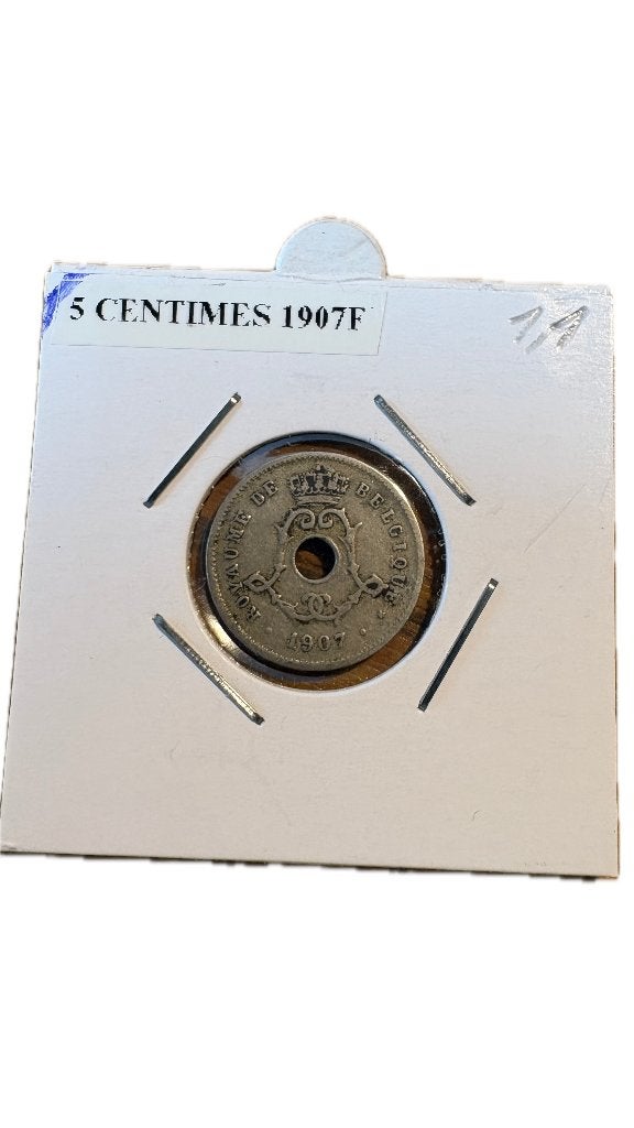 LEOPOLD II : 5 centimes 1907F, Enlèvement ou Envoi