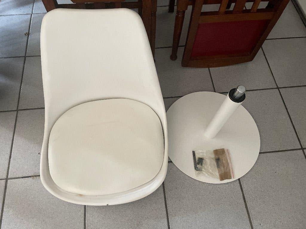 Draaistoel., Huis en Inrichting, Stoelen, Ophalen, Wit, Zo goed als nieuw, Modern.