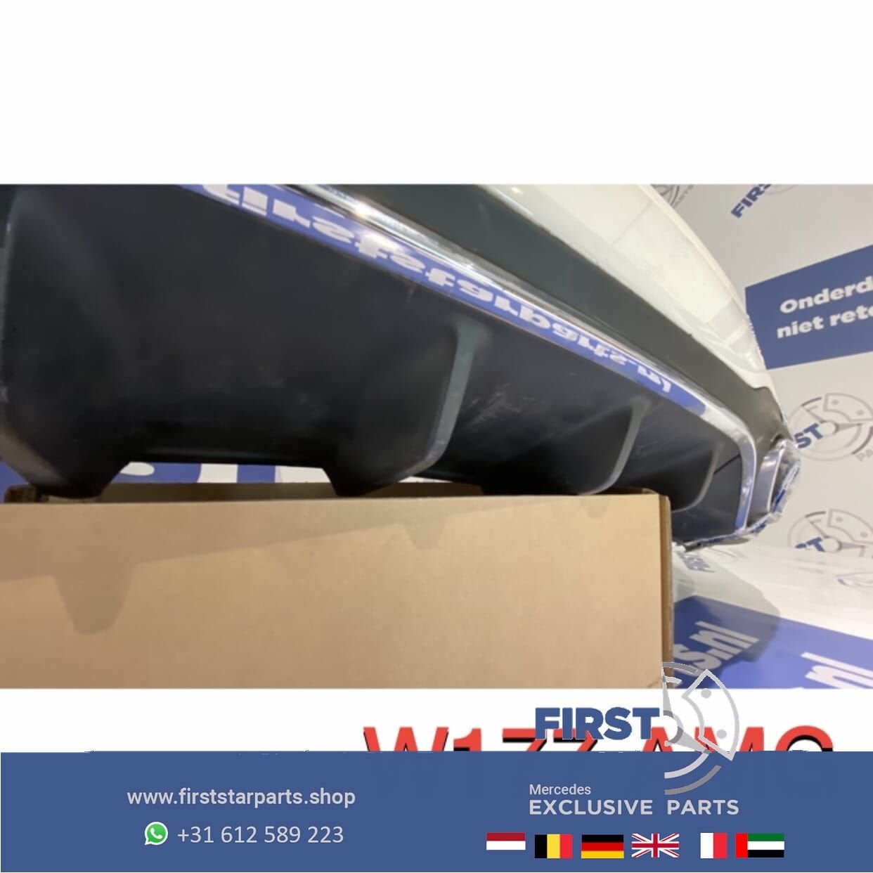 W177 AMG ACHTERBUMPER COMPLEET WIT Mercedes A KLASSE 2018-20, Gebruikt, -, Ophalen of Verzenden, Achter