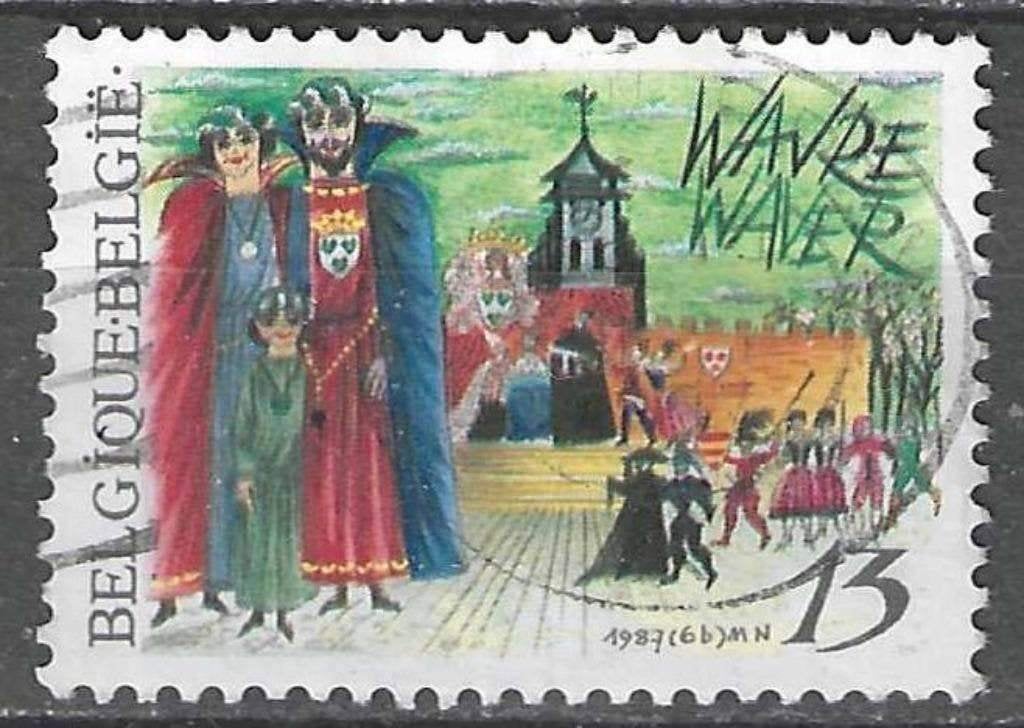 Belgique 1987 - Yvert/OBP 2250 - Folklore à Wavre (ST), Envoi, Affranchi, Oblitéré