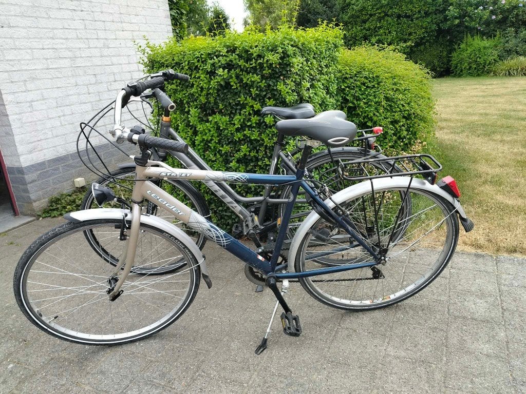 Heren- en damesfiets, Fietsen en Brommers, Fietsen | Dames | Damesfietsen, Gebruikt, Versnellingen, 50 tot 53 cm, Velgrem, Ophalen