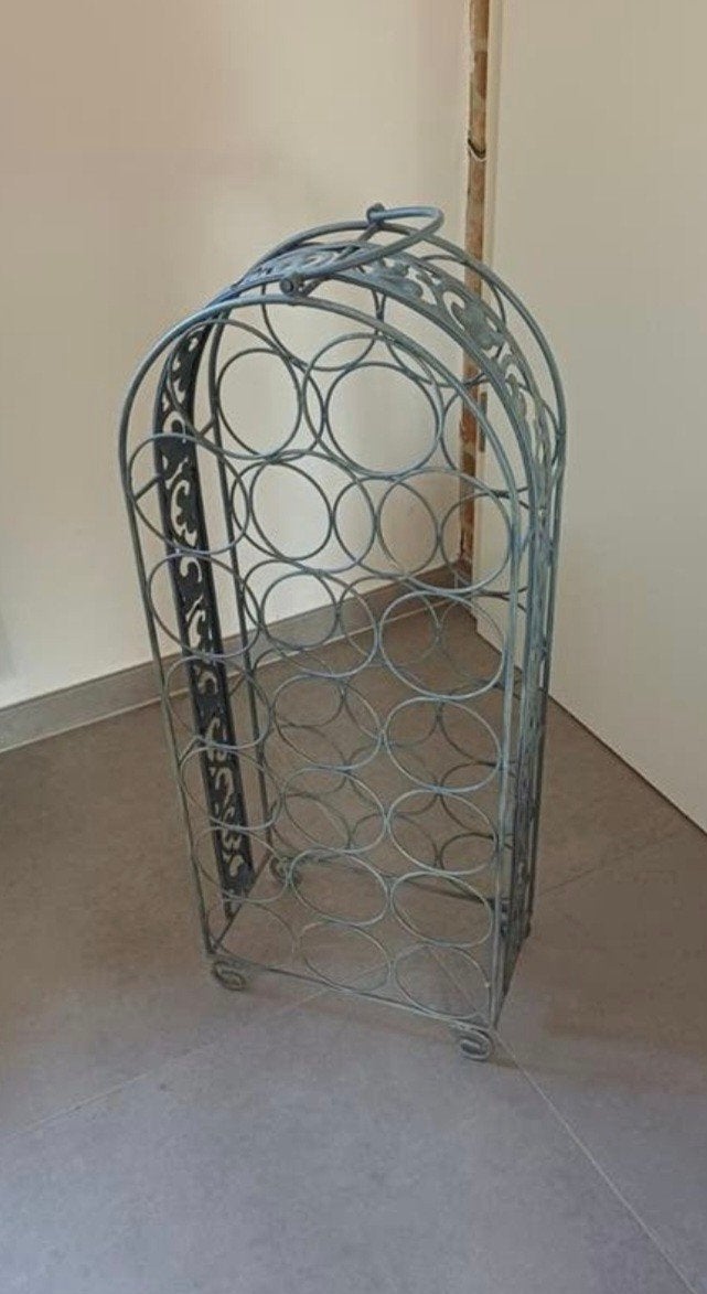 Heel mooie flessenrek in metaal, Maison & Meubles, Enlèvement, Métal