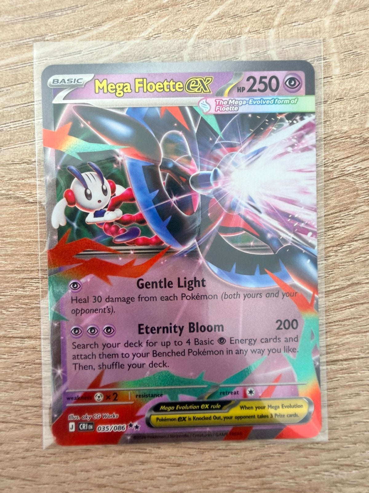 Chaos Rising Mega Floette EX, Ophalen of Verzenden, Nieuw, Losse kaart