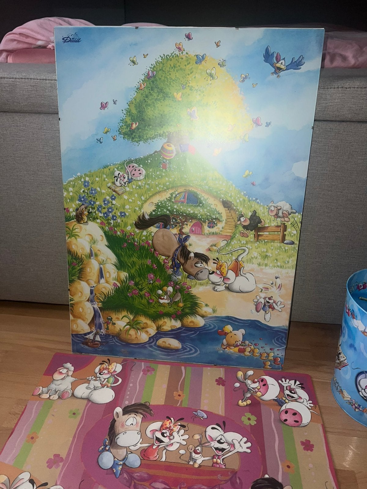 Cadre poubelle tapis de bureau diddle, Enlèvement, Comme neuf