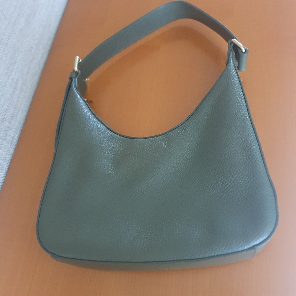 Mondieux Madame crossbody tas–olijfgroen-echt leder–nieuw, Bijoux, Sacs & Beauté, Neuf, Autres marques, Cuir, Enlèvement ou Envoi