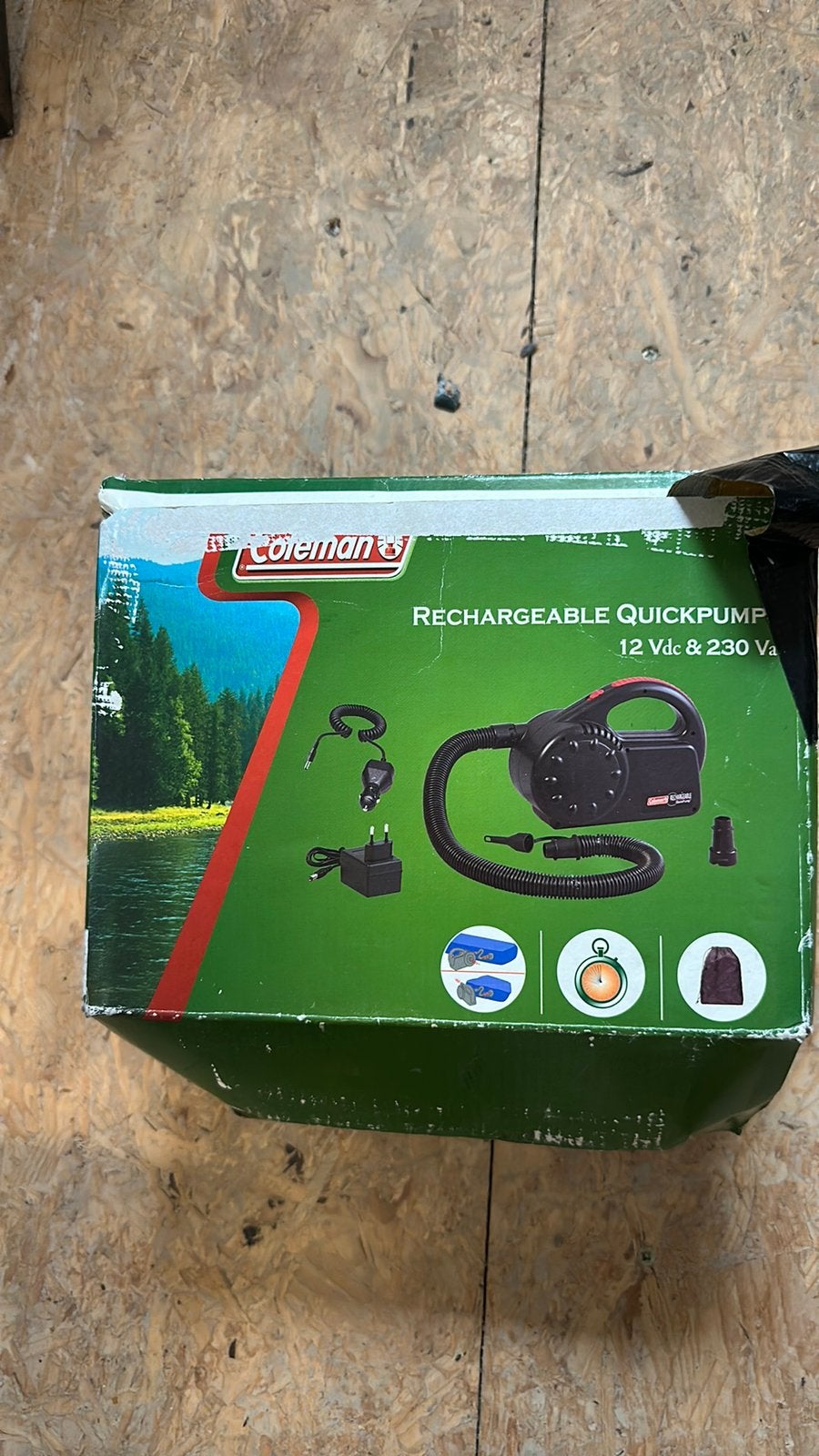 Gonfleur rechargeable prise et prise alume cigare, Enlèvement, Utilisé