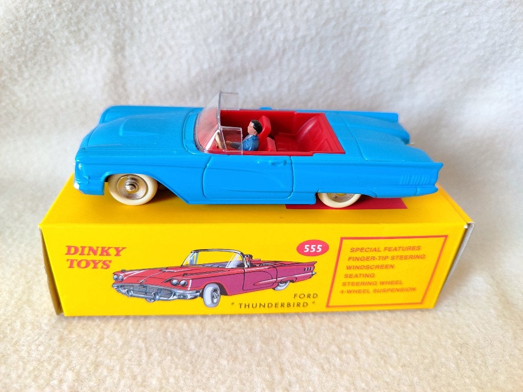 Dinky Atlas _ Cabriolet Ford Thunderbird - ref. 555 _ (UK), Enlèvement ou Envoi, Comme neuf, Voiture, Dinky Toys