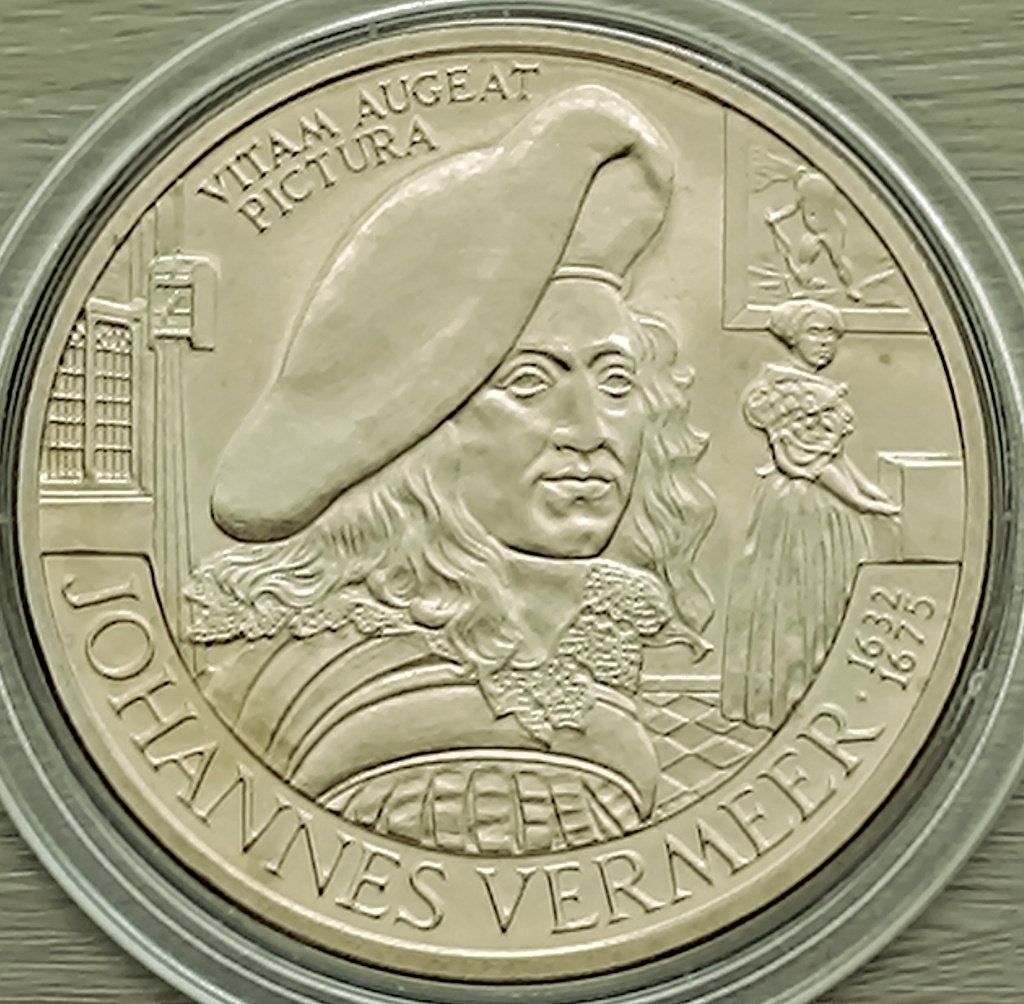 munt Nederland 2 1/2 ecu 1996 :johannes Vermeer, Postzegels en Munten, Munten | Nederland, Ophalen of Verzenden