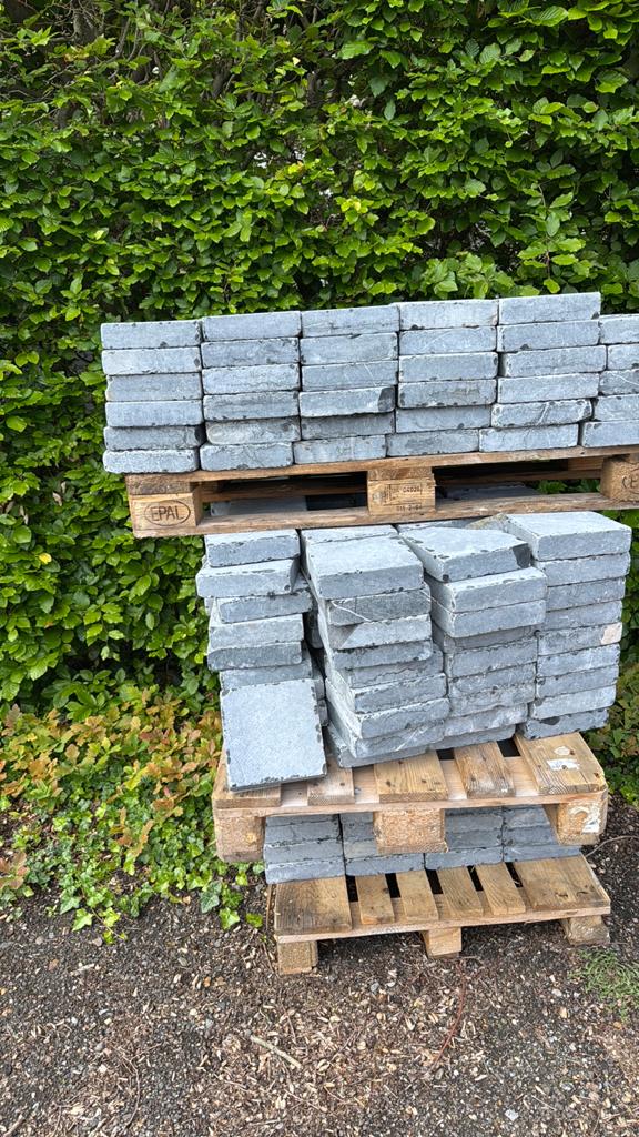 blauwe steen 20x20x5.  15m2, Tuin en Terras, Ophalen, Nieuw, Terrastegels, Natuursteen