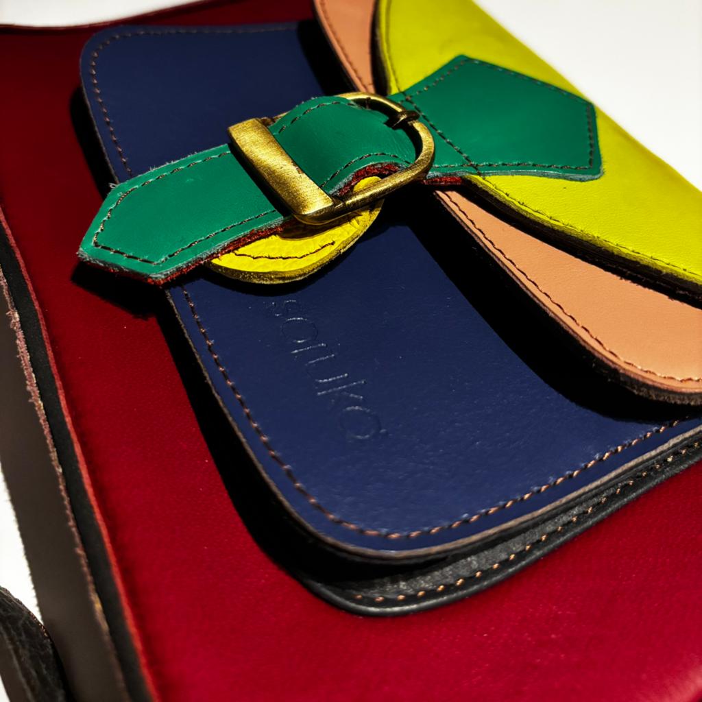 Soruka (Leah) - Recycled leader handbag, Ophalen, Zo goed als nieuw