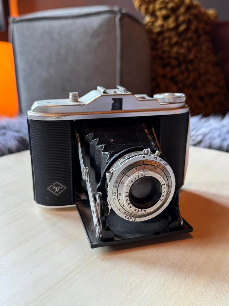 Vintage Agfa Isolette klapcamera – voor decoratie/onderdelen, Ophalen of Verzenden, Niet werkend