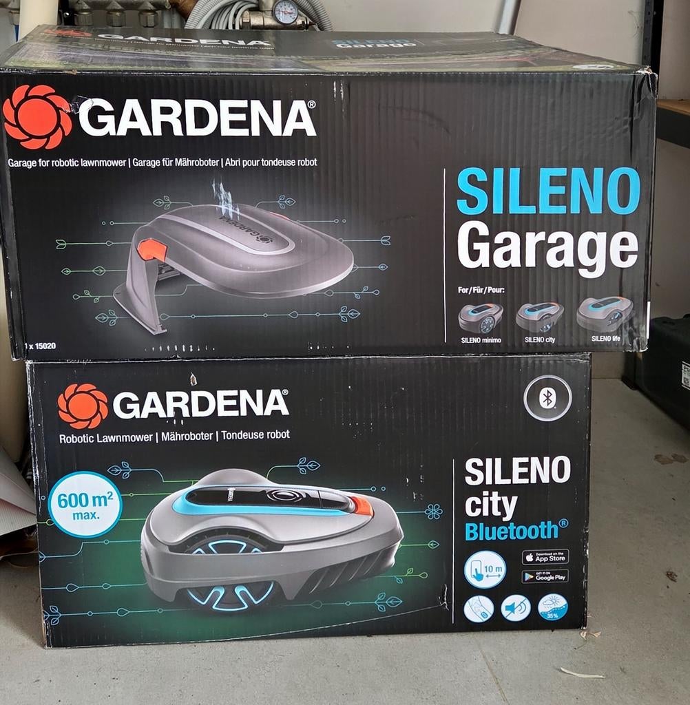 Tondeuse à gazon robotisée Gardena avec garage, Enlèvement