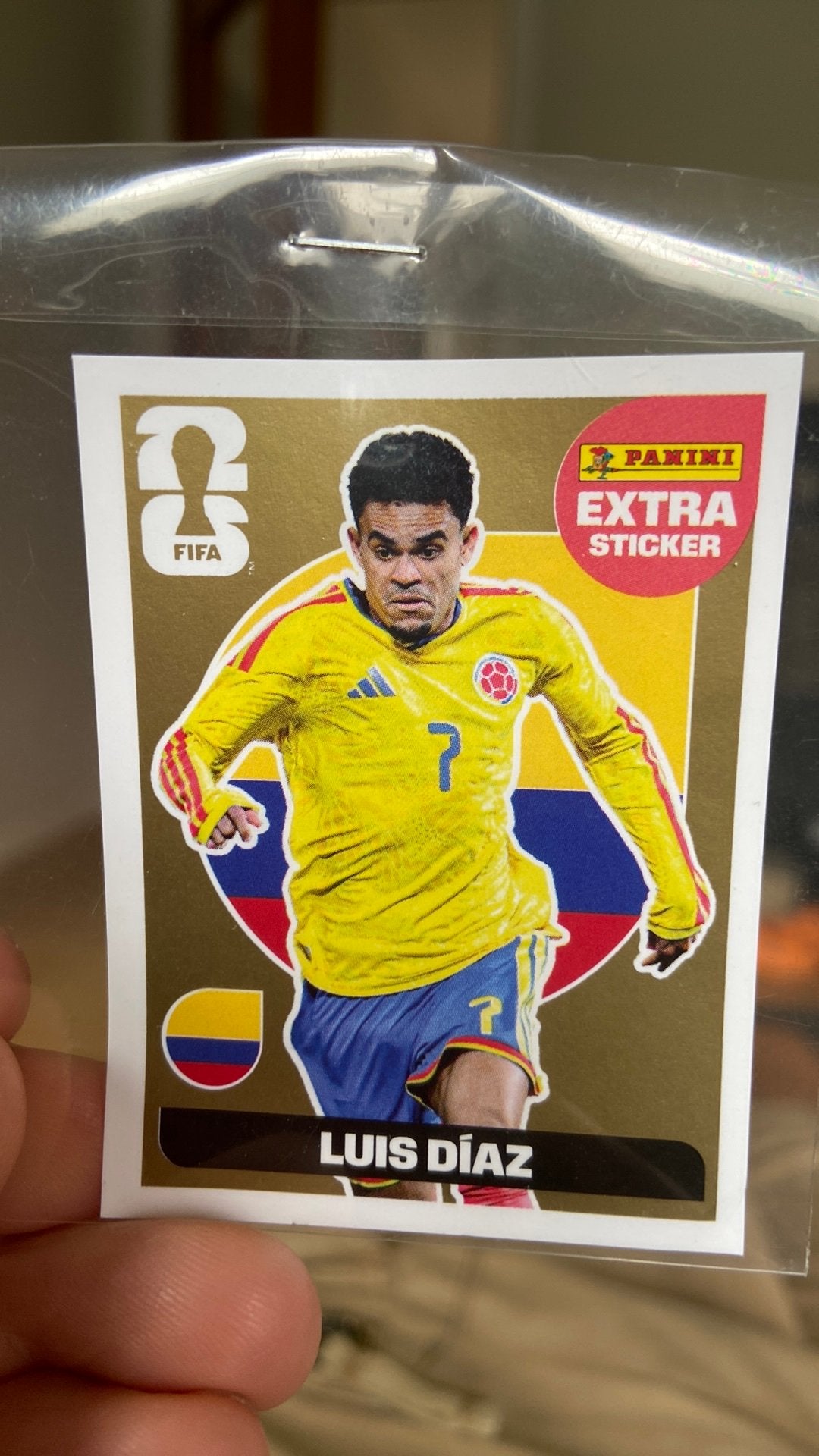 Panini extra sticker Luis Diaz, Ophalen, Zo goed als nieuw