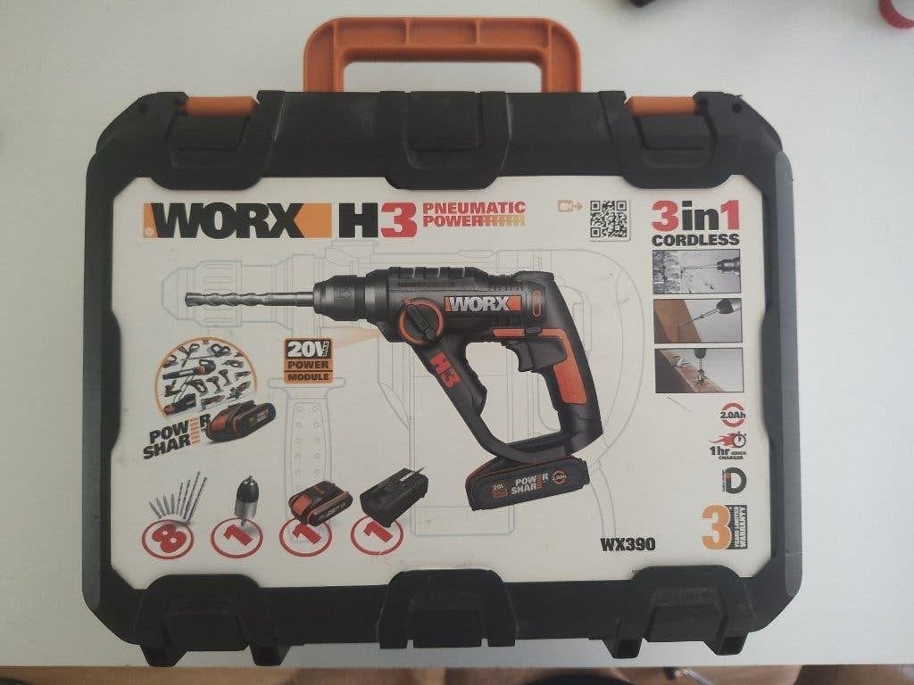 boormachine Worx WX390, Bricolage & Construction, Mécanisme de percussion, Enlèvement, Utilisé, Perceuse
