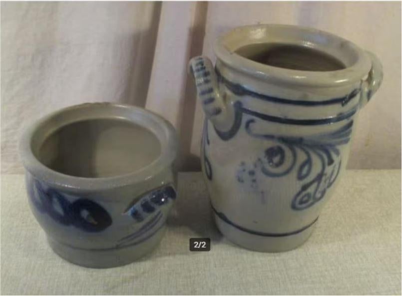 2 Oude Boomse keramieke Potten, Ophalen of Verzenden
