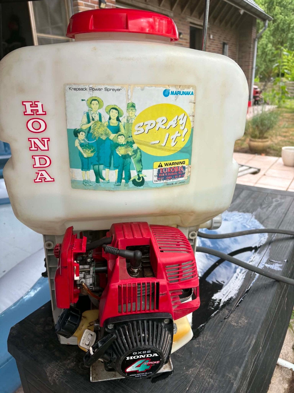 honda 4takt sproeimachine, Tuin en Terras, Ophalen, Zo goed als nieuw, Onkruidbestrijding