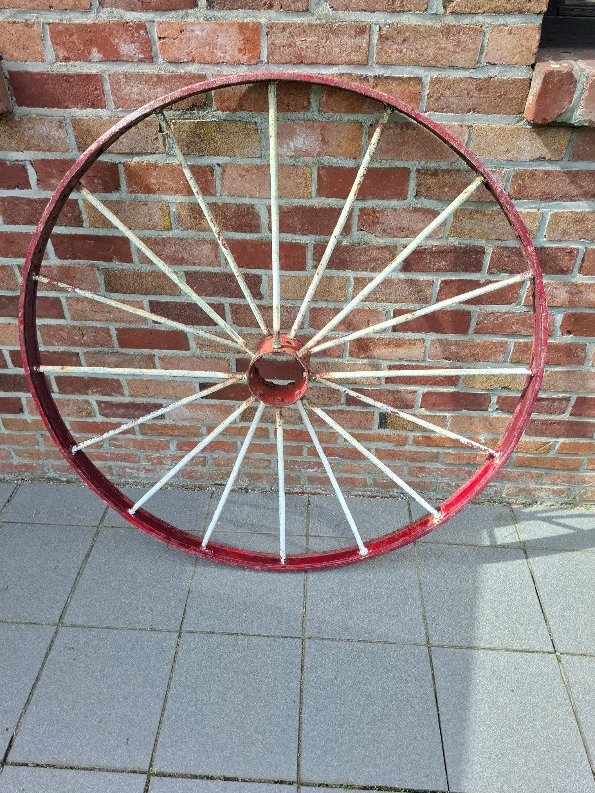 decoratief ijzeren wiel, Ophalen, Gebruikt