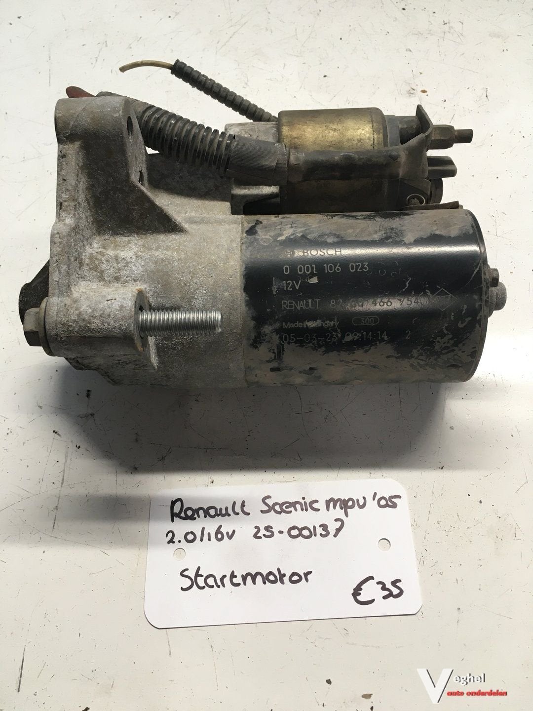Renault Scenic 2.0 16v 2005 2500137   Startmotor  8200 466 7, Gebruikt, -, -, Ophalen of Verzenden
