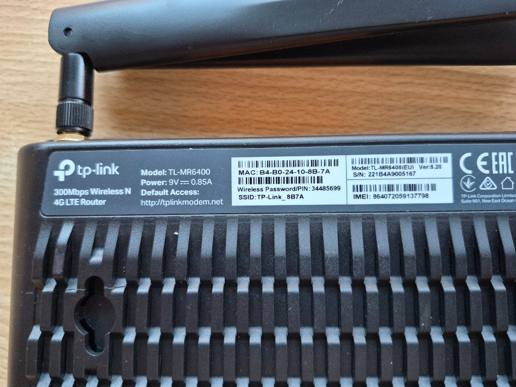 Router 4G LTE TP Link TL-MR6400, Informatique & Logiciels, Routeurs & Modems, Enlèvement, Utilisé, Routeur avec modem, TP Link