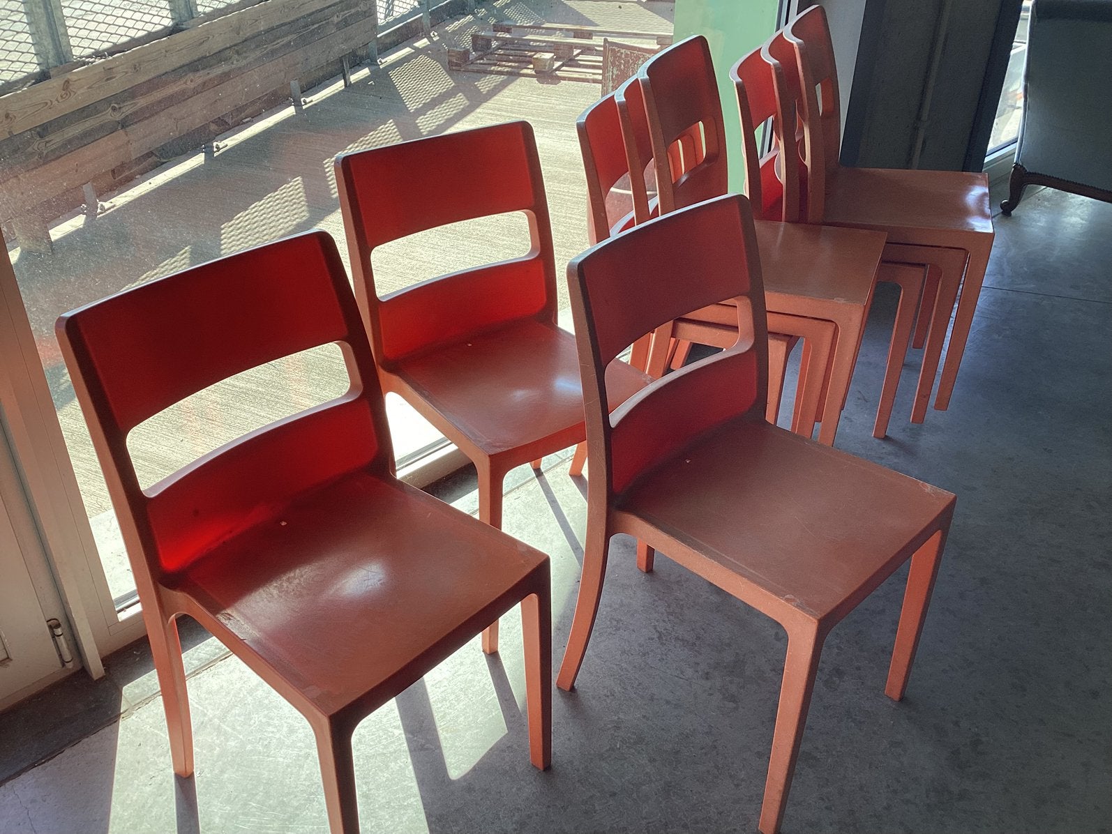 9 chaises  de terrasse, Jardin & Terrasse, Enlèvement, Plastique