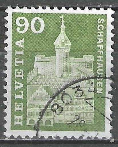 Zwitserland 1960-1963 - Yvert 656 - De Munot burcht (ST), Verzenden, Gestempeld