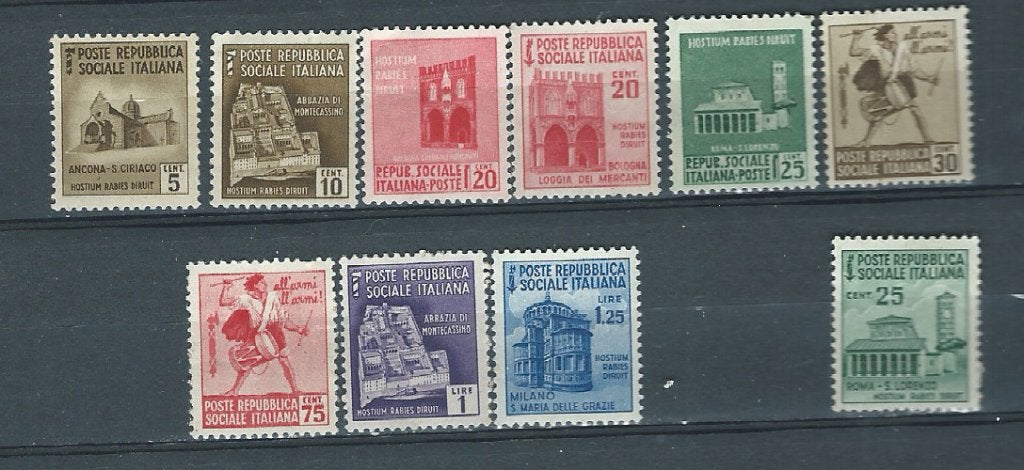 ITALIAANSE SOCIALE REPUBLIEK, Verzenden, Gestempeld