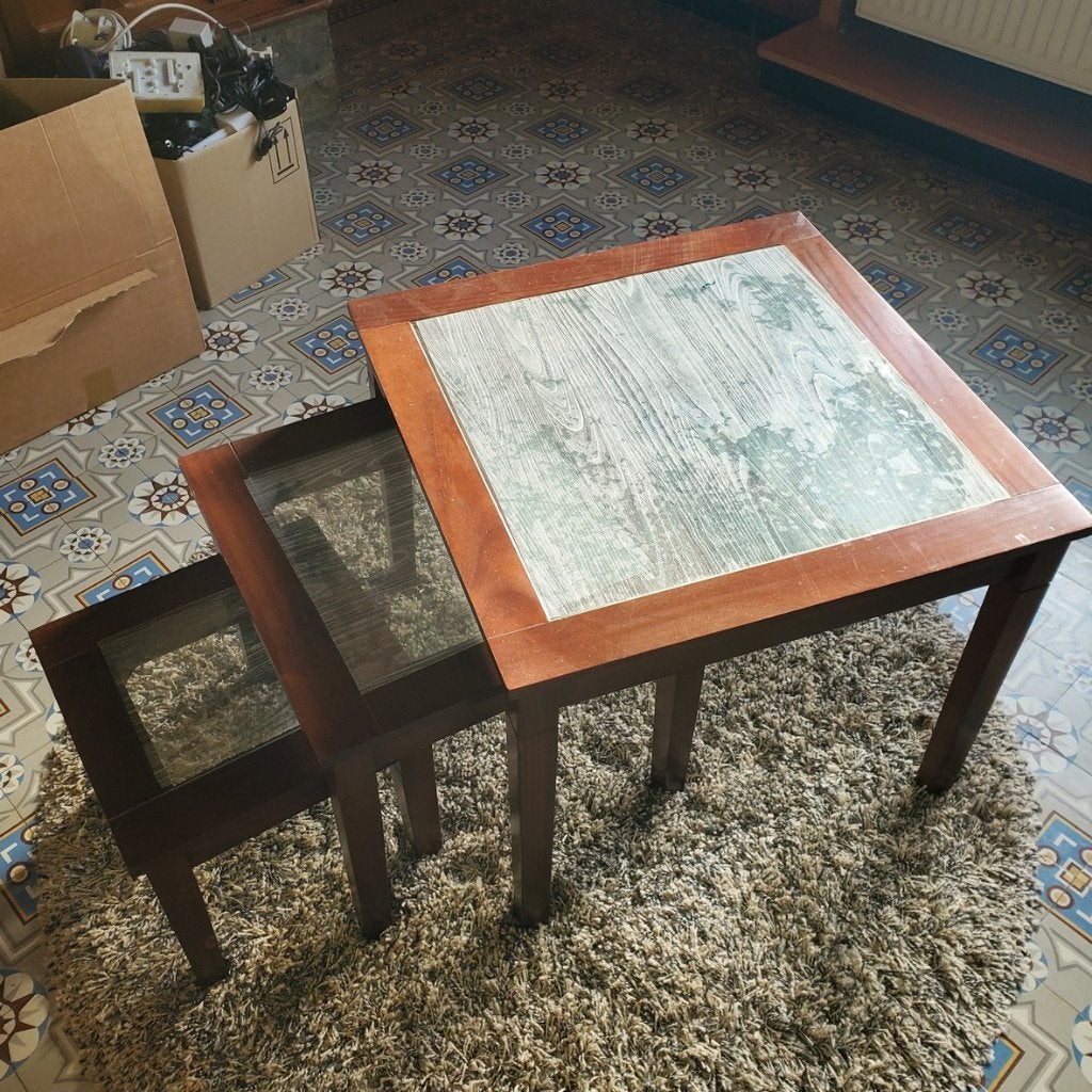 tables gigognes, 55 à 75 cm, Enlèvement, Moins de 45 cm, Carré