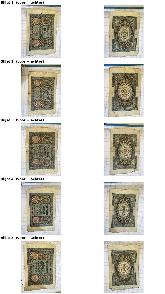 10x Reichsbanknote 100 Mark 1920 Duitsland, Enlèvement ou Envoi, Allemagne