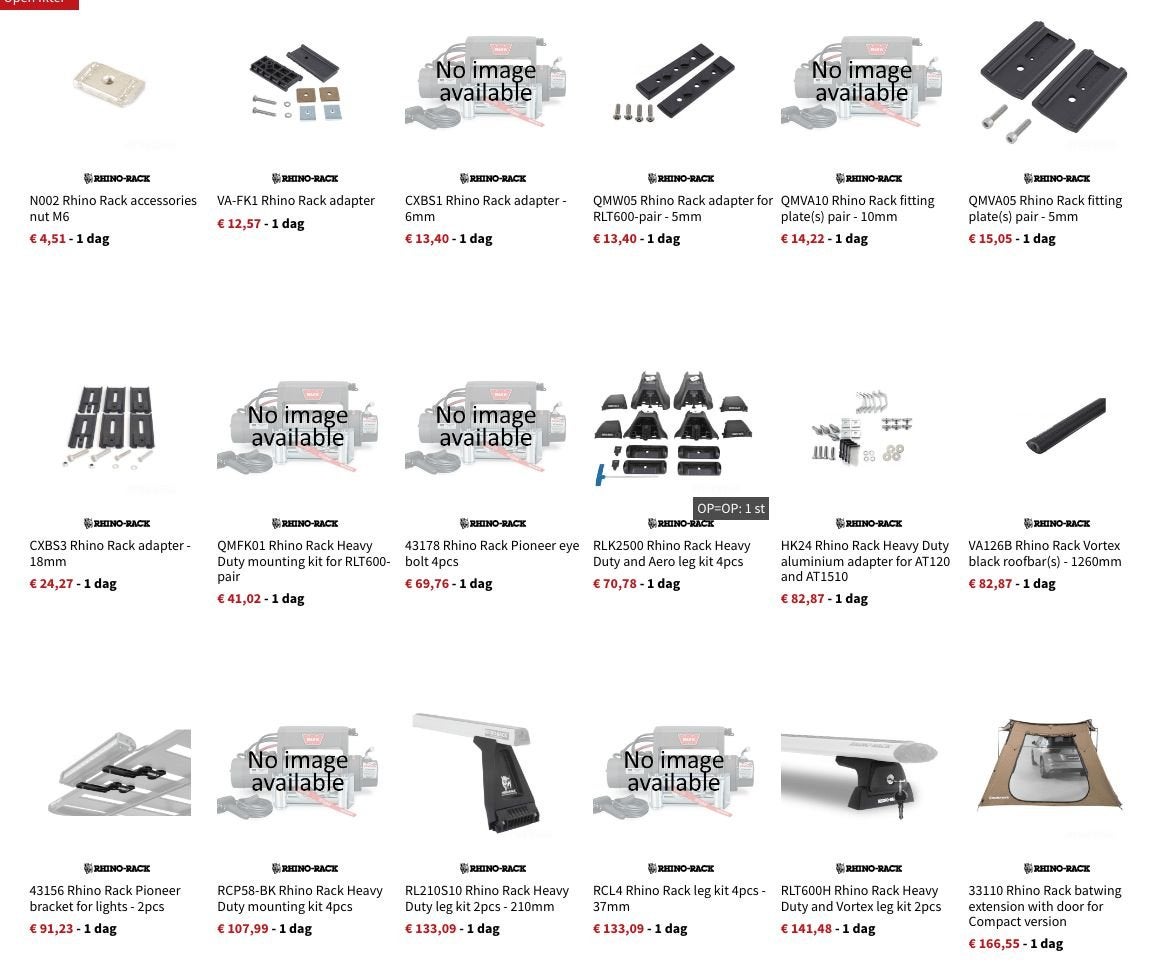 Rhino Rack Producten Roof rack Reserve onderdelen Spare Part, Auto diversen, Dakdragers, -, Verzenden, -, Nieuw