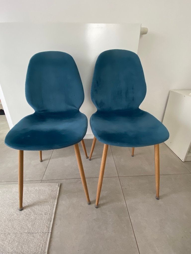2 chaises en velours La Redoute Intérieurs Leena, Enlèvement, Neuf, Autres couleurs, Deux