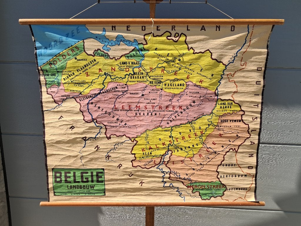 oude schoolkaart, Antiquités & Art, Antiquités | Cartes scolaires, Enlèvement, Géographie