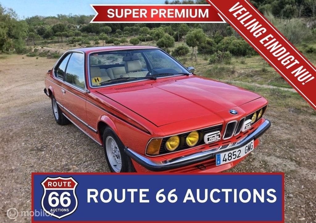BMW 635 CSi | 1980 | Route 66 Auctions, Auto's, Oldtimers, Zwart, Bedrijf, Handgeschakeld, Overige carrosserie
