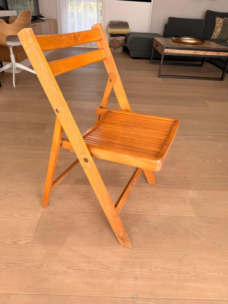 Lot de 3 chaises en bois pliables, Enlèvement, Utilisé, Bois, Trois