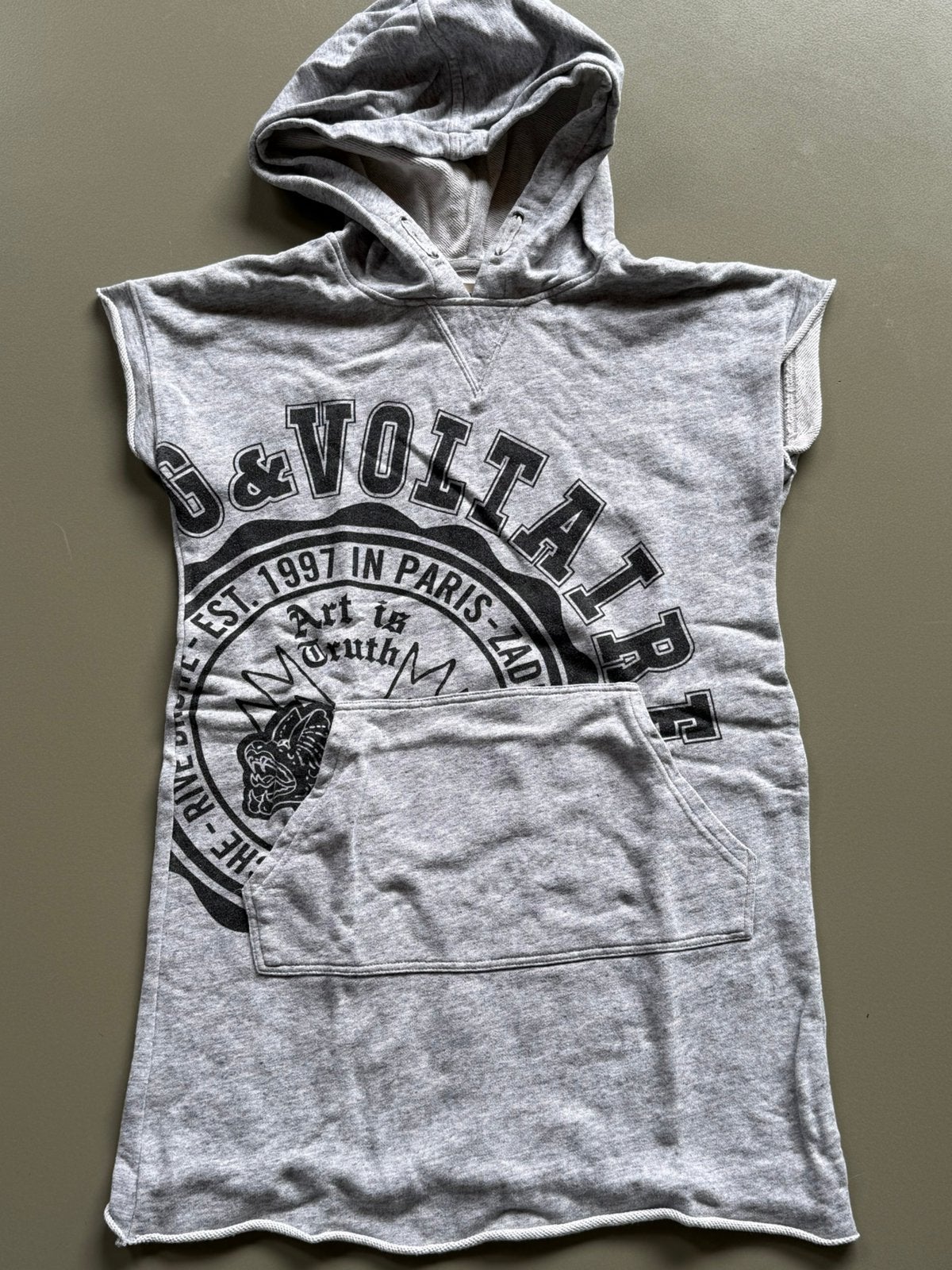 Weinig gedr sweatjurk Zadig & Voltaire, Art is Truth, Verzenden, Zo goed als nieuw, Maat 36 (S), Grijs