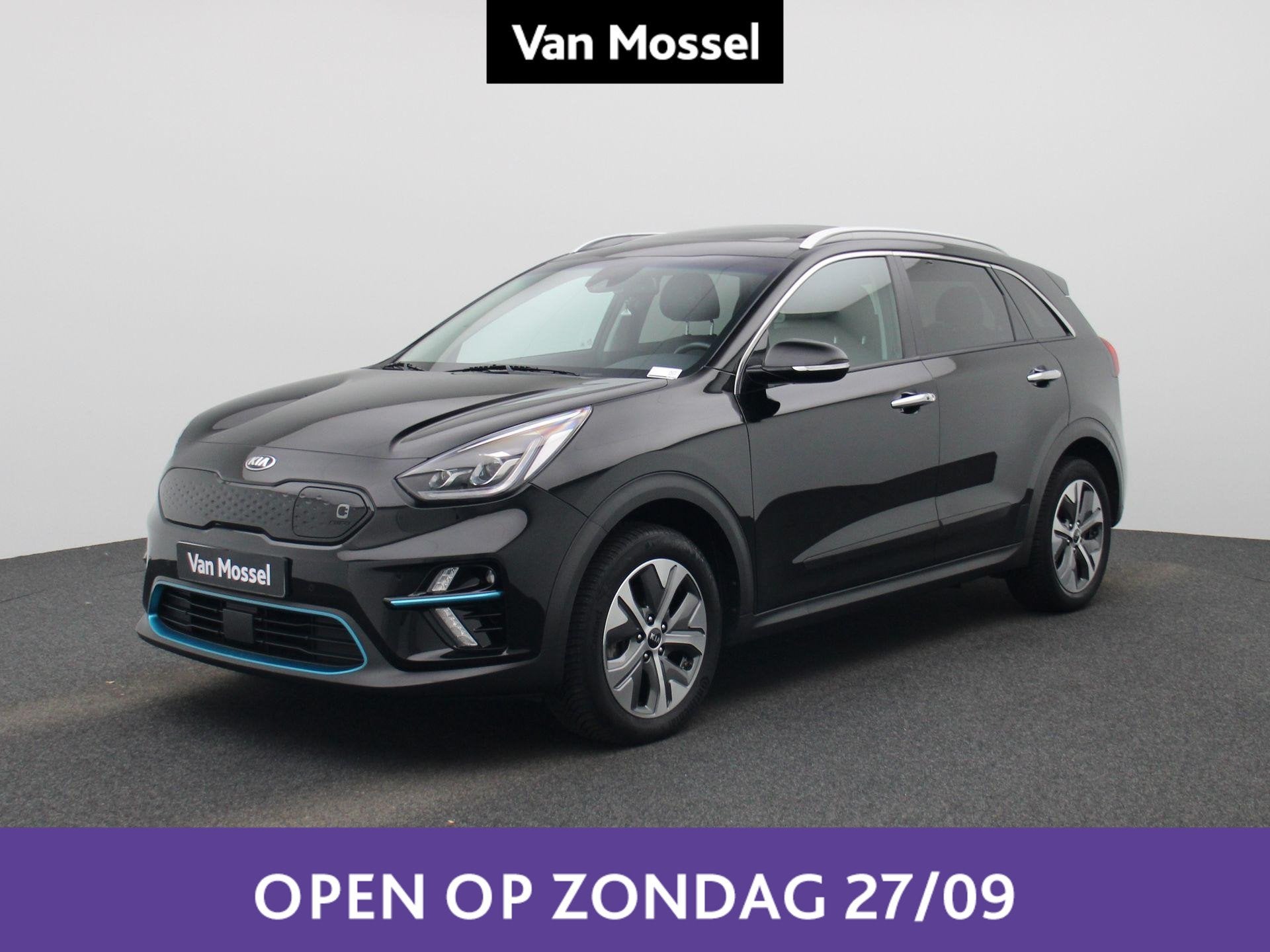 Kia e-Niro DynamicPlusLine 64 kWh SOH 95,5% | CAMERA | Sunro, Auto's, Gebruikt, Leder en Stof, Zwart, 5 zetels