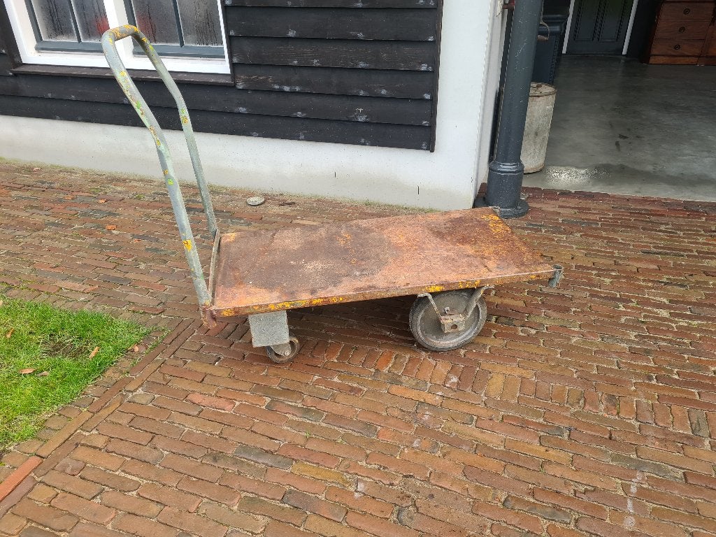Oude industriële kar Lang 1.20 m Breed 60 cm, Enlèvement