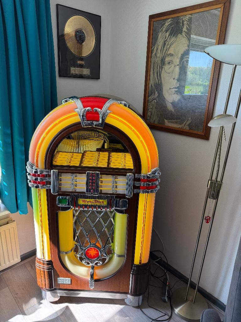 Wurlitzer 1015 OMT Vinyl Single Juke Box Gezocht Gevraagd, Avec singles, Enlèvement, Utilisé, Wurlitzer