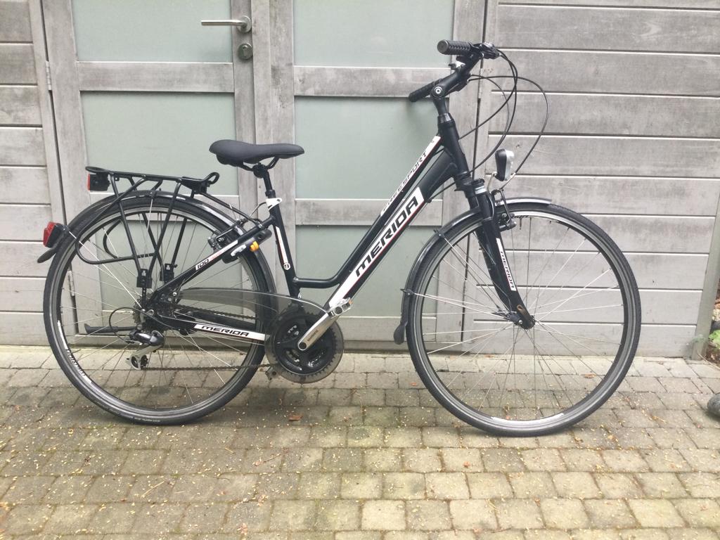 Zeer mooie damesfiets Merida Freesport mt 46, Fietsen en Brommers, Velgrem, Versnellingen, Zo goed als nieuw, Minder dan 47 cm