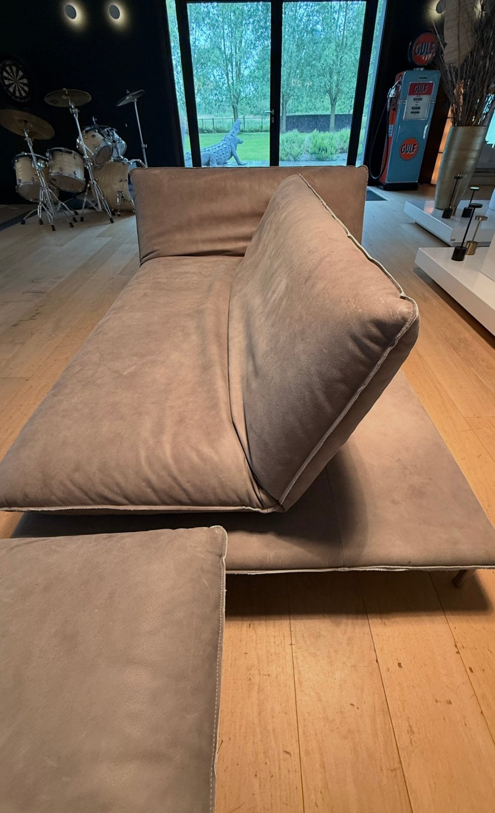 Canapé en cuir 2 x 2 places réglable, Maison & Meubles, Canapés | Salons, Comme neuf, Enlèvement