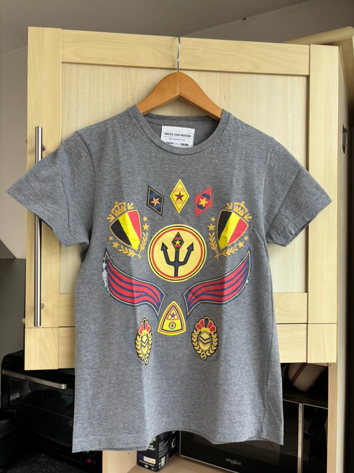 T-shirt Dries van Noten x YOOX 2016 taille S édition limitée, Ophalen of Verzenden, Korte mouw, Maat 36 (S), Grijs
