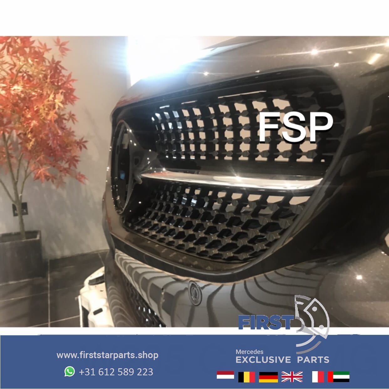 W205 C205 43 AMG BUMPER COMPLEET Mercedes C Klasse 43 ORIGIN, Utilisé, -, Avant, -