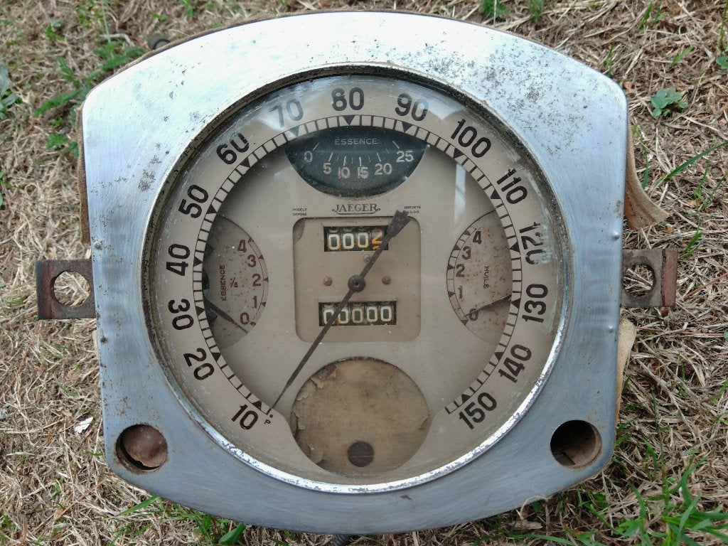 Compteur JAEGER annees 50/60 :jauges et vitesse, Enlèvement ou Envoi, Utilisé, Peugeot