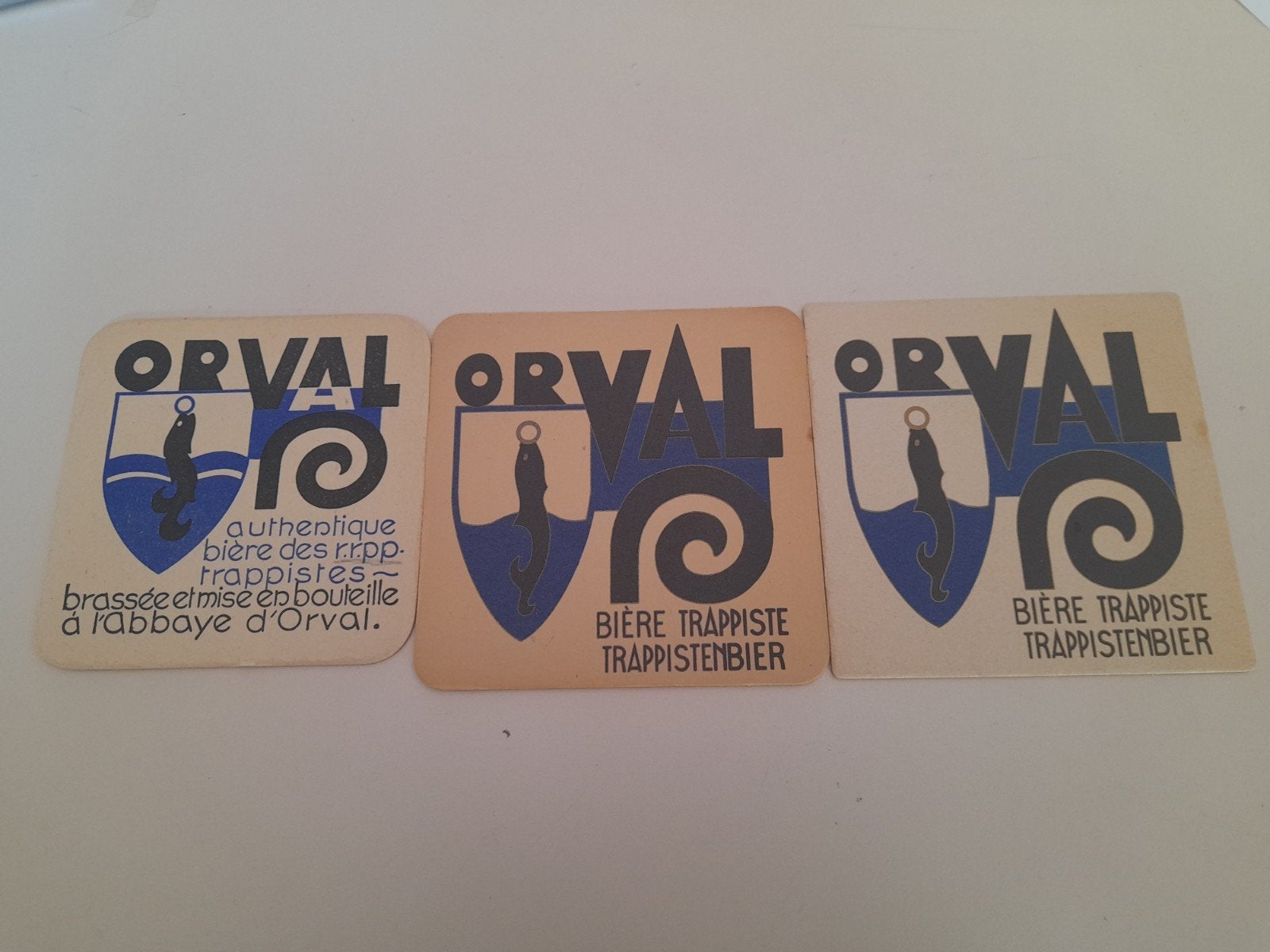 2 sous-verres à bière Orval, Enlèvement ou Envoi