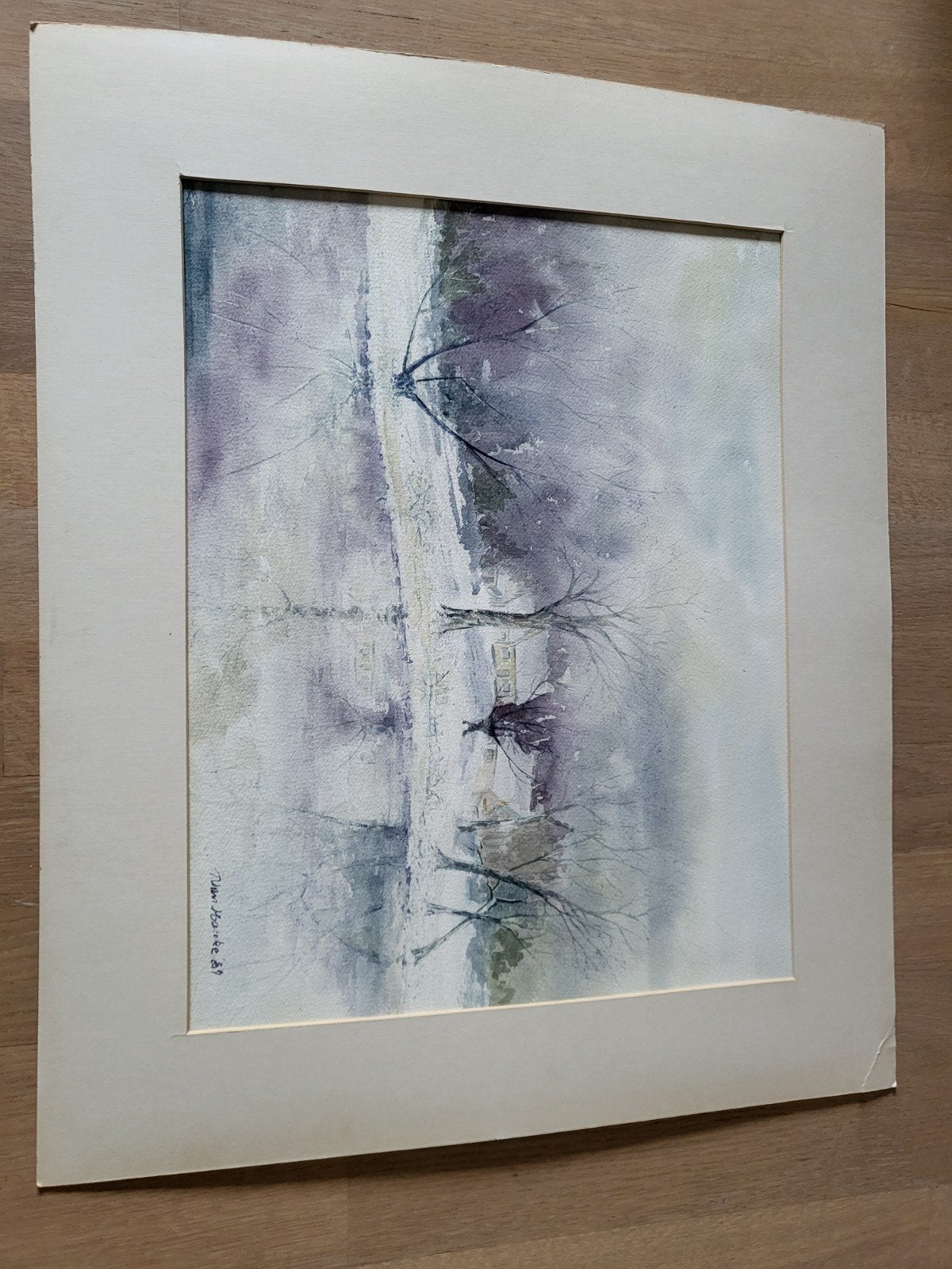 Schilderij Theresa Van Marcke - Paarse Leie, Gesigneerd, Ophalen