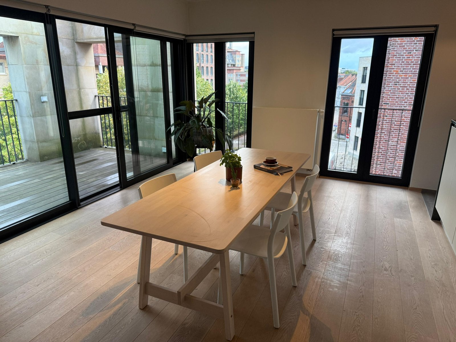 IKEA NORRÅKER eettafel - 220100 cm, berkenhout, Ophalen, Zo goed als nieuw