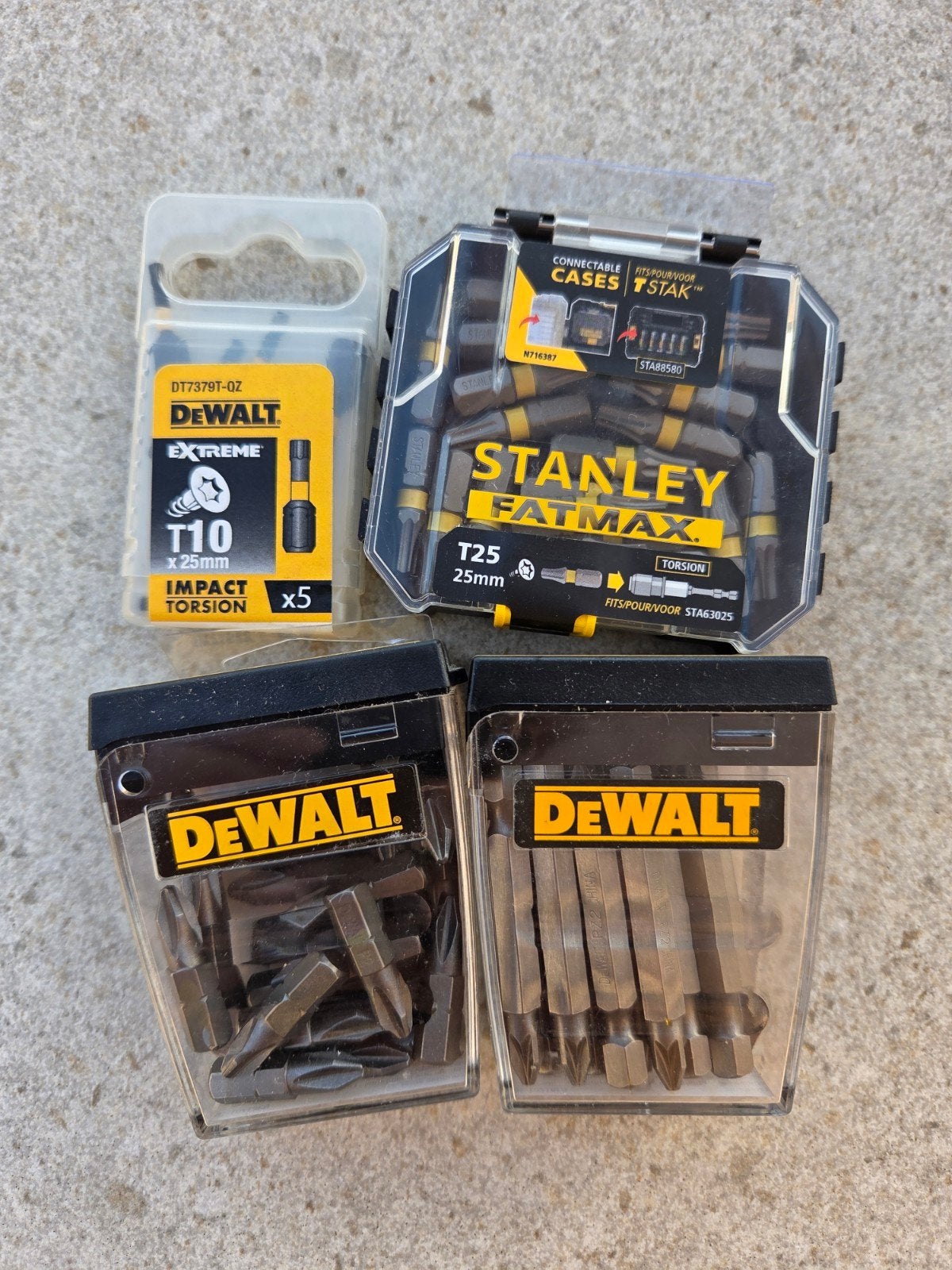 Lot DeWalt & Stanley FatMax schroefbits – diverse types, Ophalen, DeWalt