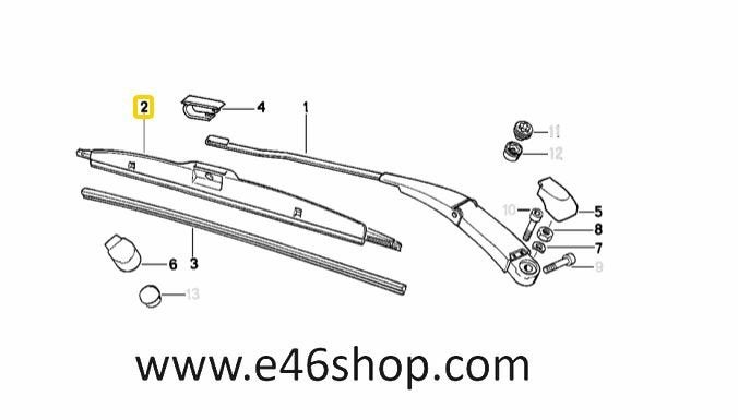 RUITENWISSERBLAD  BMW E34 E32 E38 E31 OE 61610134601, -, -, Nieuw, Ophalen of Verzenden